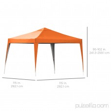 Best Choice Products 10x10ft Outdoor Portable Adjustable Instant Pop Up Gazebo Canopy Tent w/ Carrying Bag Orange